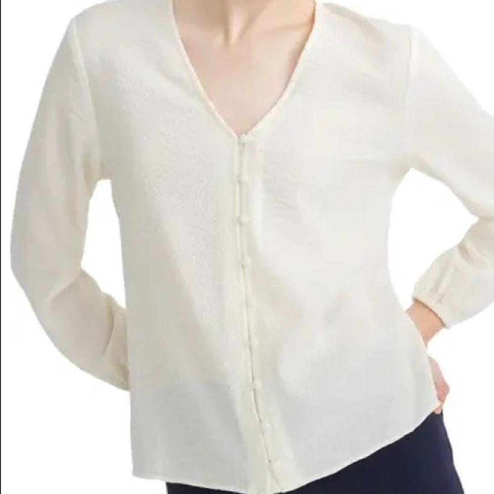 Madewell V-Neck Button-Down Shirt XL